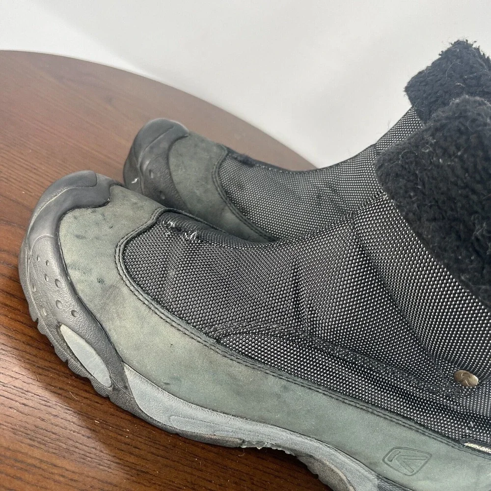 Keen Dry Hofn Boots Womens 9.5 Gray Black Leather Insulated Waterproof 5245-BKDS